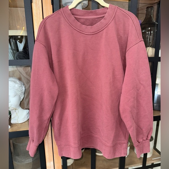 Lululemon crewneck Perfectly Oversized Brier Rose brick rust sweatshirt top - Picture 1 of 6